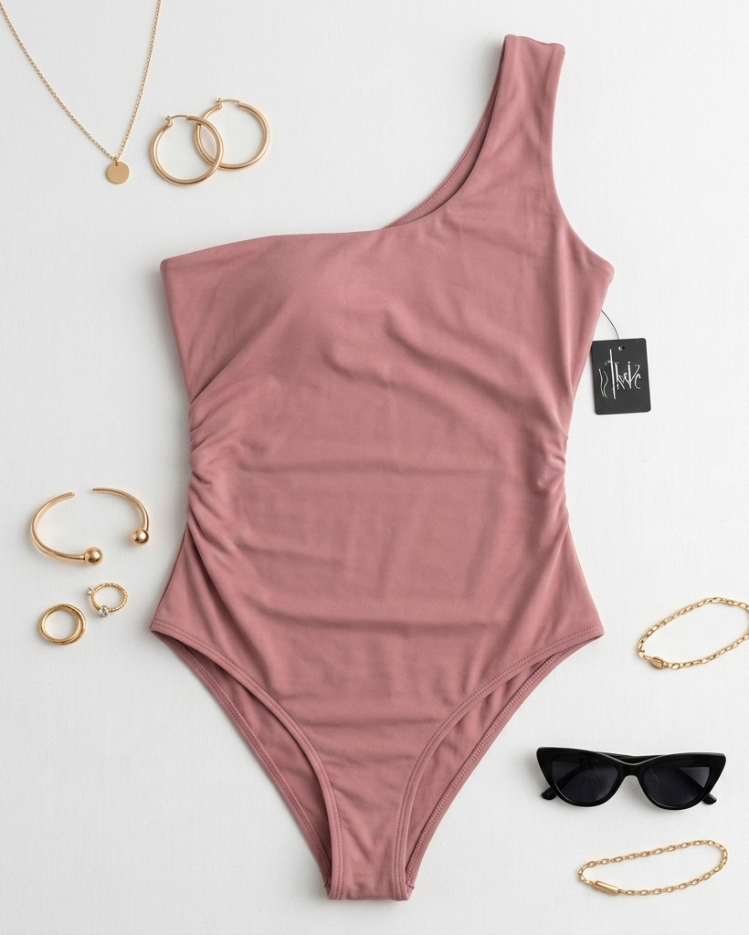 One-Shoulder Asymmetrical Bodysuit