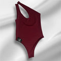 Burgundy Cut-Out One Shoulder Body