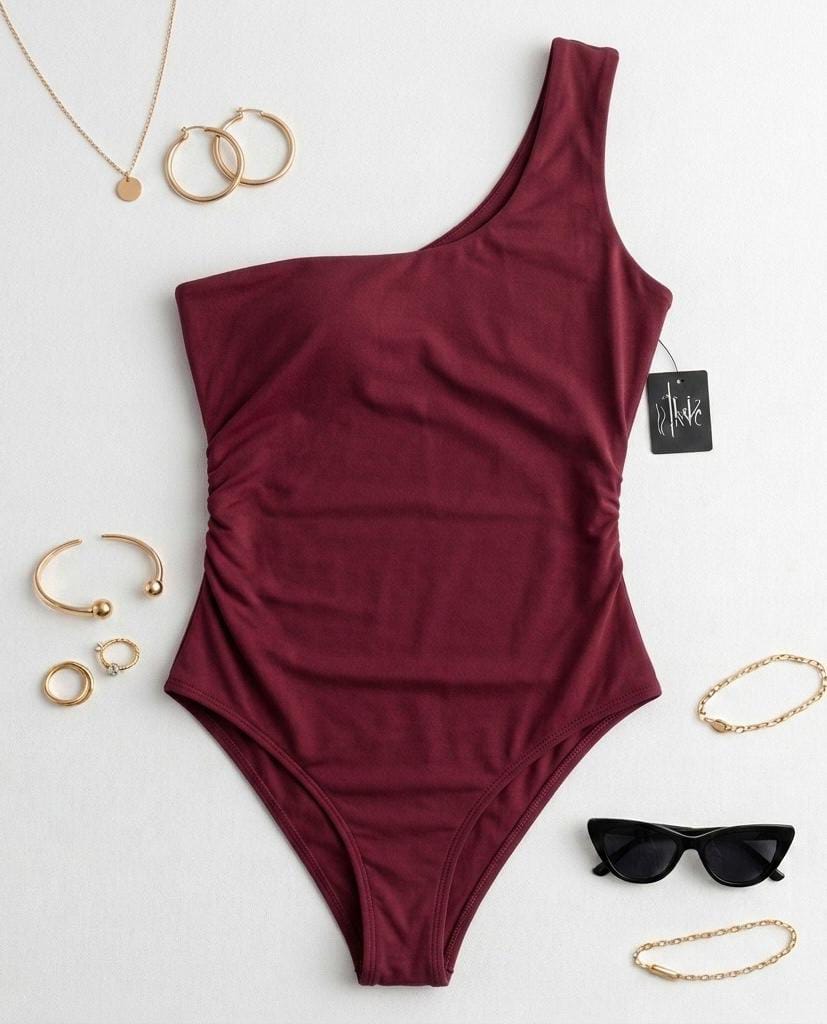 One-Shoulder Asymmetrical Bodysuit