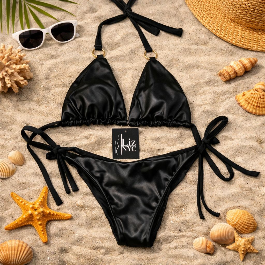 Onyx Leather Bikini