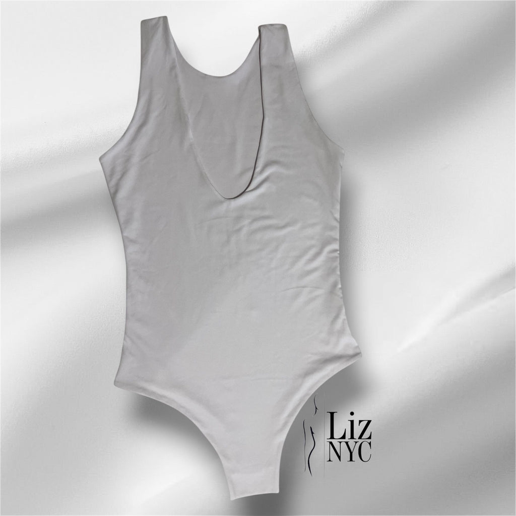 Slate Grey High-Neck Body Suit